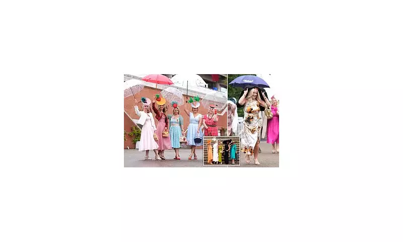 Goodwood's Ladies Day: Racegoers Brave Grey Skies in Vibrant Frocks & Fabulous Headpieces