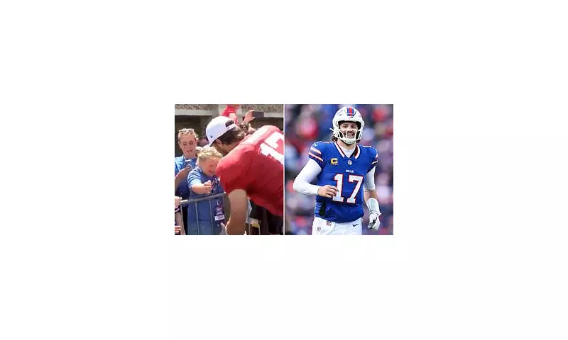 Josh Allen's Heartwarming Moment with Young Fan Goes Viral at Bills Training Camp