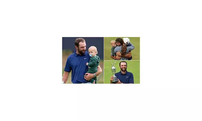 Open Champion Scottie Scheffler Shares Heartwarming Moment as One-Year-Old Son Swings Golf Club in Family Celebration