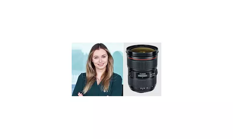 Shocking Moment: Photographer's Canon Camera Lens Pierced by Stray Staples in Ontario