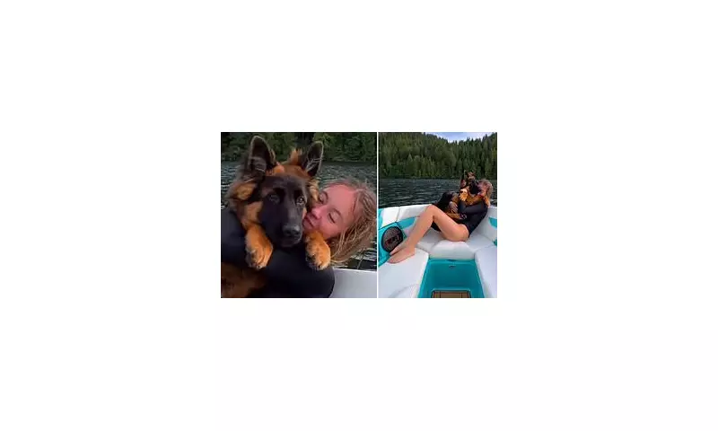 Sydney Sweeney Stuns in Swimsuit Snaps While Cuddling Adorable Puppy