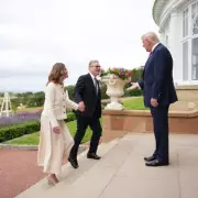 Donald Trump Mocked for Awkward Bagpipes Moment at Scottish Golf Course