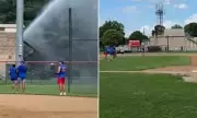 Dramatic Fire Erupts at Baseball Field: Captain's Heroic Efforts Save Venue from Disaster