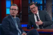 John Oliver Hilariously Roasts Stephen Colbert Over Show Cancellation Rumours