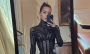 Kim Kardashian Stuns in Sheer Mugler Corset, Sparks Flirty Reactions from A-Listers