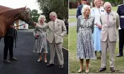 King Charles and Queen Camilla Meet Legendary Racehorse Stradivarius in Newmarket