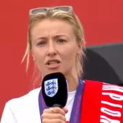 Leah Williamson Leads England Lionesses in Victory Parade After Historic Euro 2022 Win