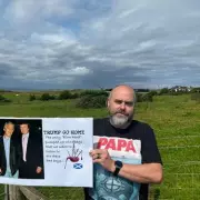 Lone Protester Stands Defiant Against Donald Trump During UK Visit