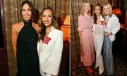 Myleene Klass Stuns in White Power Suit as She Celebrates MBE with Christine Lampard and Nicole Appleton