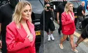 Perrie Edwards Stuns in Plunging Blazer Dress During Acoustic Performance in London