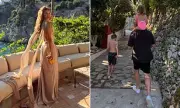Rosie Huntington-Whiteley Stuns in Floral Dress During Rare Public Outing with Jason Statham in Positano
