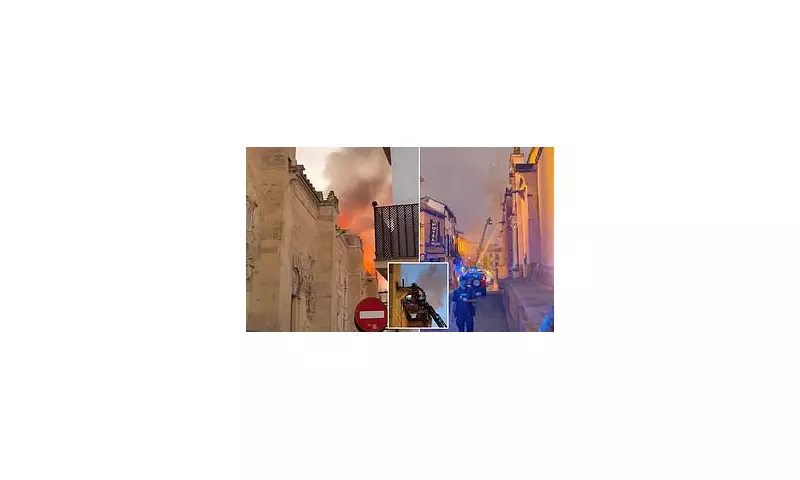 Ancient Spanish Church Engulfed in Flames: Firefighters Race to Save Historic Landmark