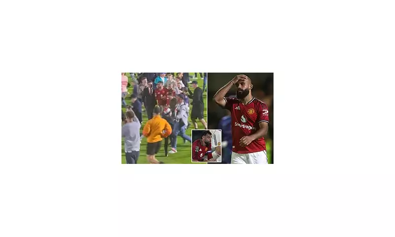 Bruno Fernandes Heroically Protects Brentford's Bryan Mbeumo From Pitch Invader During Man United's Shock Defeat