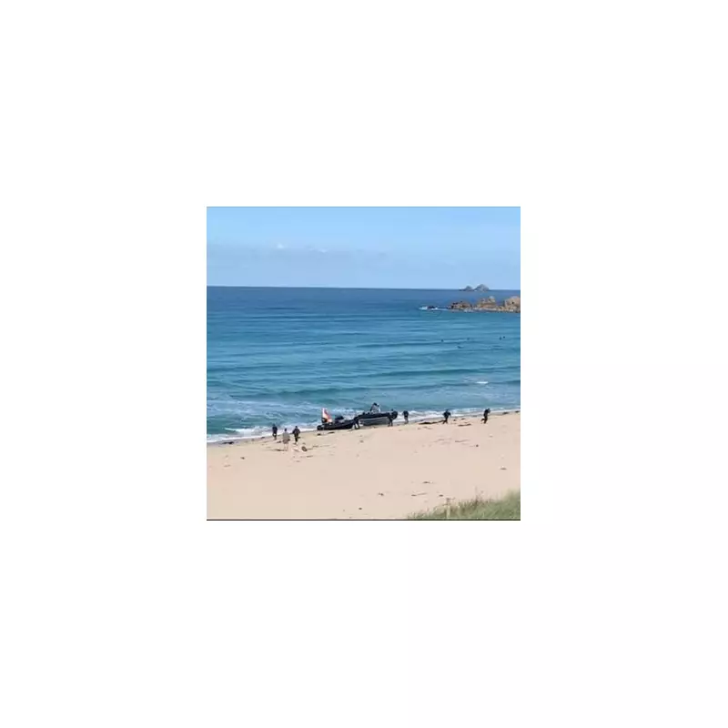 Cornwall's Dramatic Beach Chase: Drug Gang's Speedboat Heist Ends in Chaos
