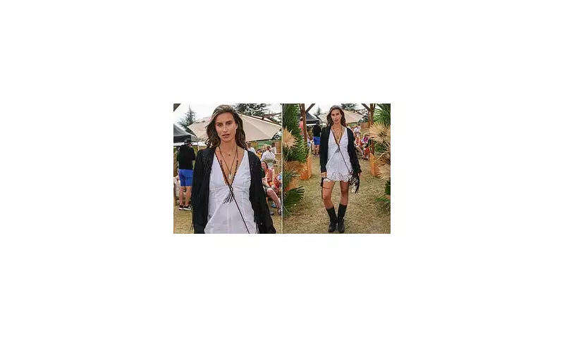 Ferne McCann Stuns in Chic White Mini Dress at Wilderness Festival 2025