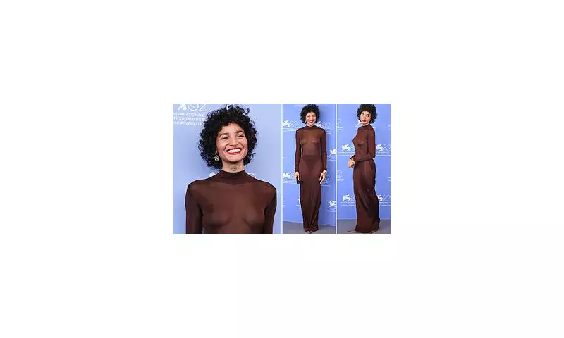 Indya Moore Stuns in Floral Gown at Venice Film Festival Photocall for 'Father, Mother, Sister, Brother'