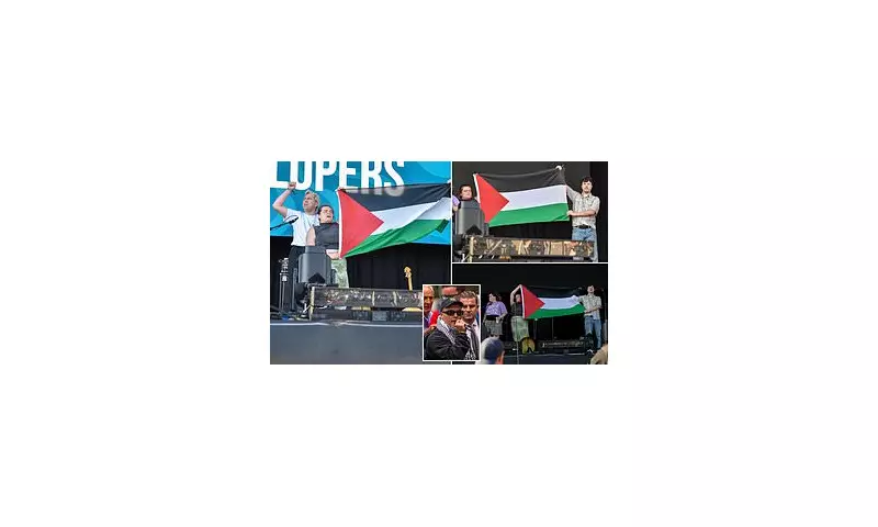 Kneecap's Pro-Palestine Flag Stirs Controversy at UK Festival | Irish Rap Collective Defies Organisers