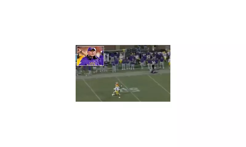 LSU Coach Brian Kelly Takes Dramatic Sideline Tumble After Crashing Into Referee | College Football Shocker