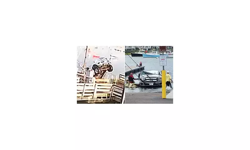 Marshfield Dock Collapse: Teen Driver Narrowly Escapes as Truck Plunges into River