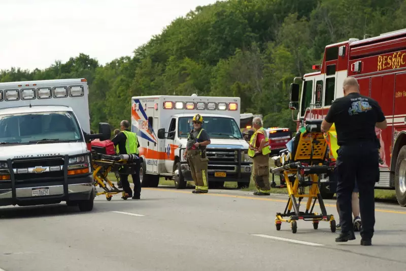 New York Bus Crash Tragedy: One Dead, Dozens Injured in Upstate Tour Coach Accident