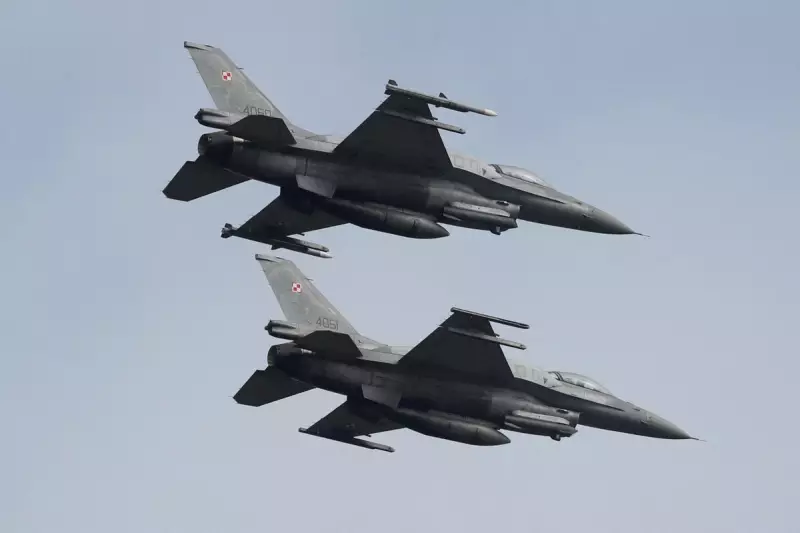Polish F-16 Fighter Jet Crashes in Dramatic Training Incident: Pilot Ejects Safely