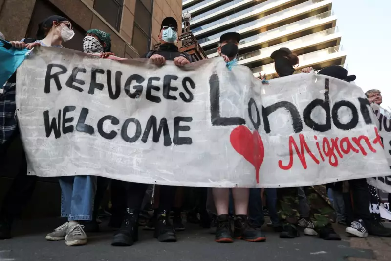 Pro-Palestine Protesters Target Canary Wharf: Clashes Erupt Over UK Asylum Policies