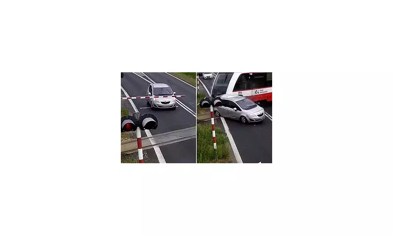 Shocking Dashcam Footage: Train Obliterates Car on Level Crossing in Heart-Stopping Near-Miss