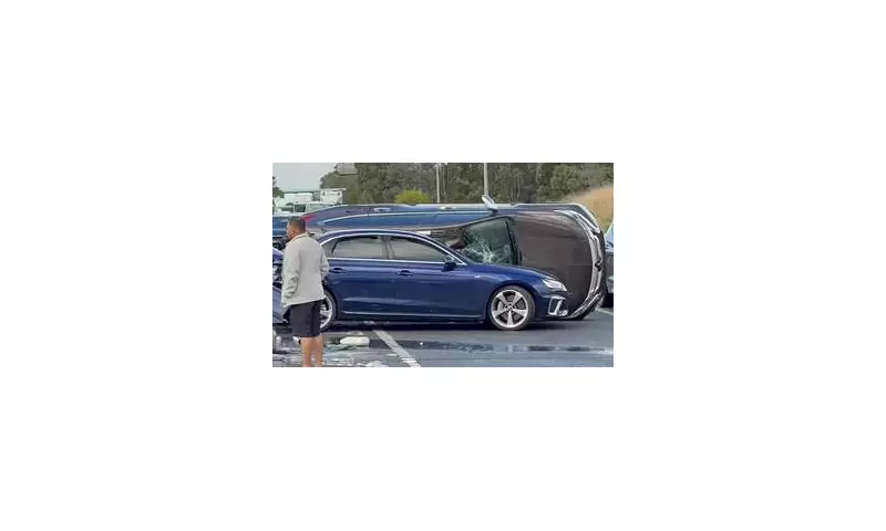 Shocking Highway Crash: Car Flips Multiple Times in Dramatic Collision