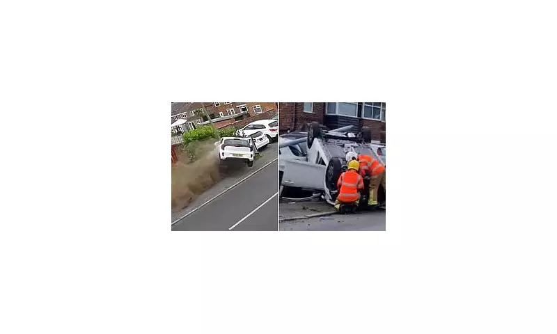 Shocking Moment: Car Flips Onto Lamppost in High-Speed Westminster Crash | Dramatic Dashcam Footage