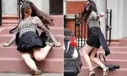 Anne Hathaway Takes a Tumble in Heels on Set, Sparking Devil Wears Prada Sequel Frenzy | Exclusive