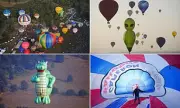 Bristol's Skies Turn Spectacular: Dinosaurs, Aliens, and Cows Take Flight at Annual Balloon Fiesta