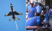 Chicago Cubs Stars Take Cover as Low-Flying Jet Sparks Panic During MLB Game