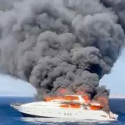 Dramatic Footage: Luxury Superyacht Engulfed in Flames Off Spanish Coast