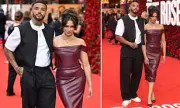EastEnders Star Rukku Nahar Stuns in Burgundy Leather at 'Roses' Premiere with Co-Star Michael Griffiths