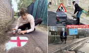 Fed-Up Vigilante Targets Potholes with Giant St George's Crosses in Council Protest | UK News