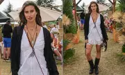 Ferne McCann Stuns in Chic White Mini Dress at Wilderness Festival 2025