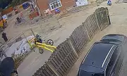 Fourth Cyclist Wiped Out by Bright Yellow Barrier in Bizarre Hill Crash Caught on Camera | UK Cycling Hazard