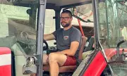 French Farmer's Bold Stand: Tractor Protest Against Illegal Encampment
