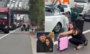 Holidaymakers' Motorway Madness: Desperate Dash on Foot to Catch Flight at Manchester Airport