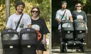 Jesy Nelson Beams with Joy on Stroll with Boyfriend Zion Foster and Baby Twins | Daily Mail