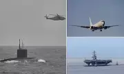 RAF Spy Planes Scrambled in Massive NATO Hunt for Russian Sub Threatening US Carrier Off Norway