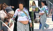 Rihanna Flaunts Enormous Baby Bump in Los Angeles as She Awaits Second Child with ASAP Rocky | Daily Mail