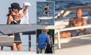 Shirtless David Beckham Spotted Playfully Pinching Victoria's Bottom on Luxury Superyacht