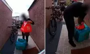 Shocking Moment Deliveroo Driver Filmed Stealing Customer's Food in Broad Daylight | UK Crime Watch