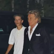 Sir Rod Stewart's Rare Family Moment: Rock Legend Poses with Lookalike Son Alastair in Heartwarming Snapshot
