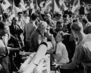 Students Torch Frontier Post in Bold Protest for a United Europe – Echoes of 1950