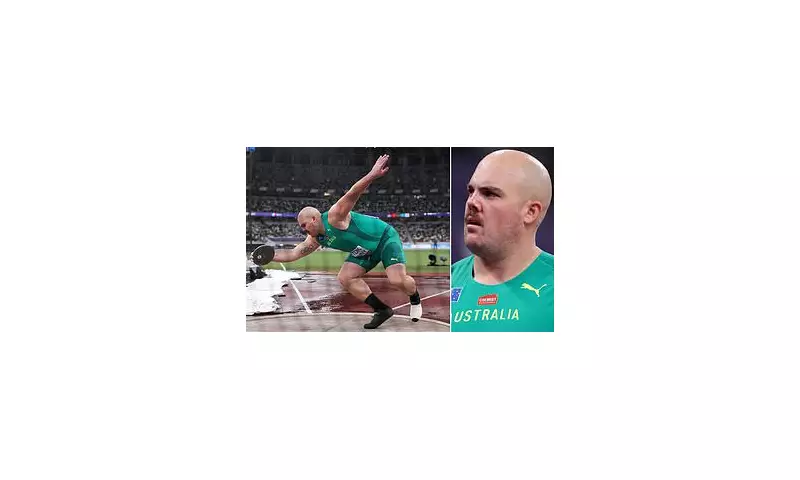 Aussie Discus Thrower's Slippery Meltdown: Olympic Rage Goes Viral as Athlete Nearly Sprains Ankle