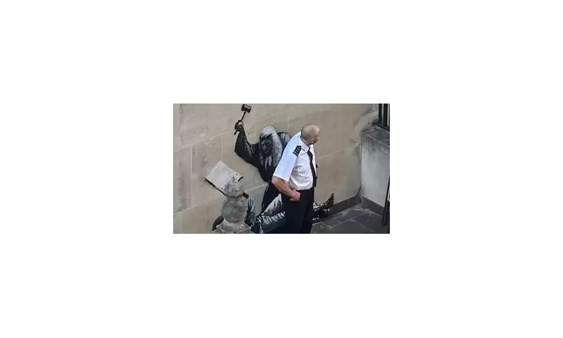 Banksy's Provocative New Artwork Vandalised by Council Workers Outside Royal Courts of Justice | Daily Mail