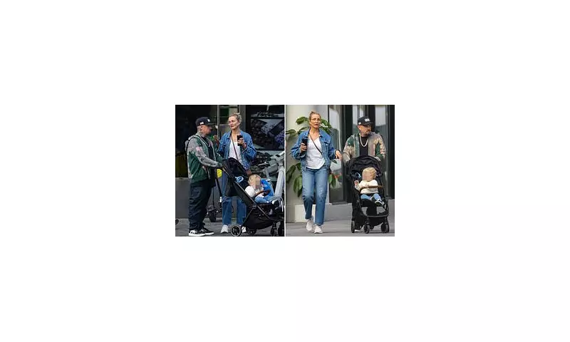 Cameron Diaz & Benji Madden Look Exhausted on Rare Outing With Daughter Raddix | Daily Mail