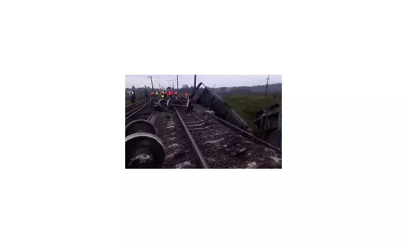 Dramatic Footage Captures Russian Freight Train Explosion in Suspected Sabotage Attack | Four Dead